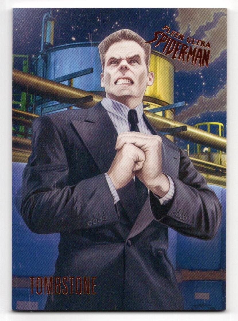 Carta Set Base Fleer Ultra Spider-Man 2017 #48...TOMBSTONE