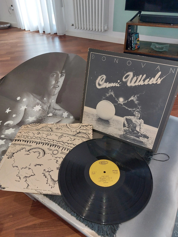 Lp Donovan Cosmic Wheels psych folk uk 1973 1st + poster
