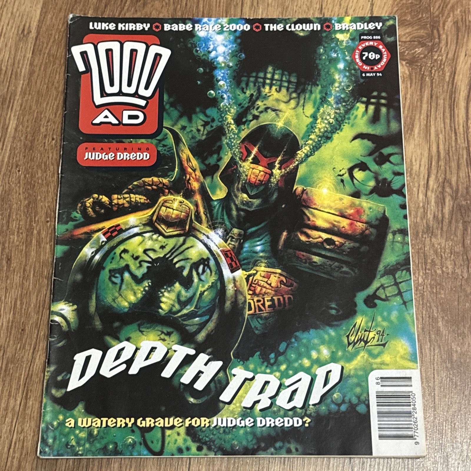 2000AD Featuring Judge Dredd  Depth Trap Prog 886 6 May 94