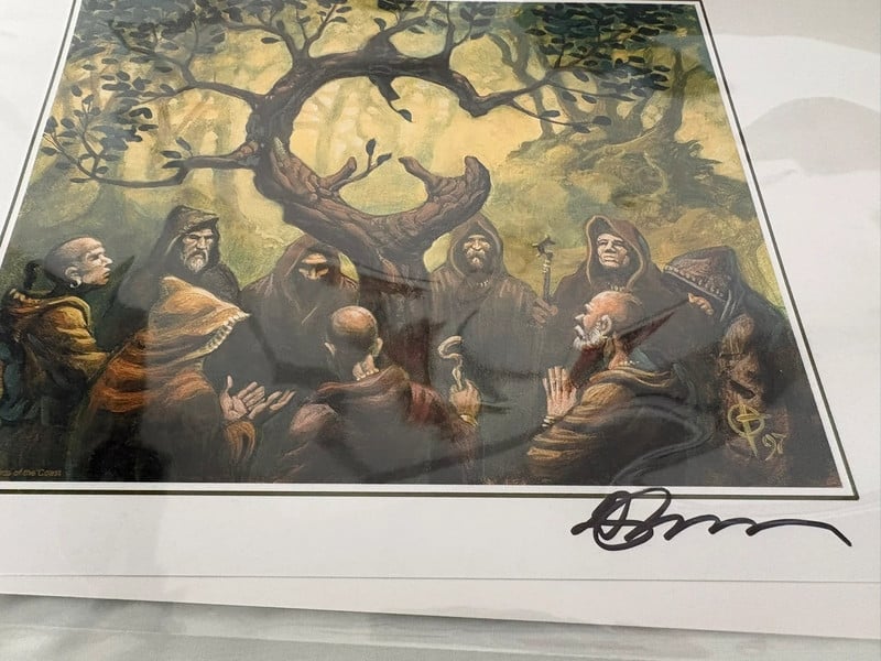 Mtg Original poster signed Dare Bader oath of druids
