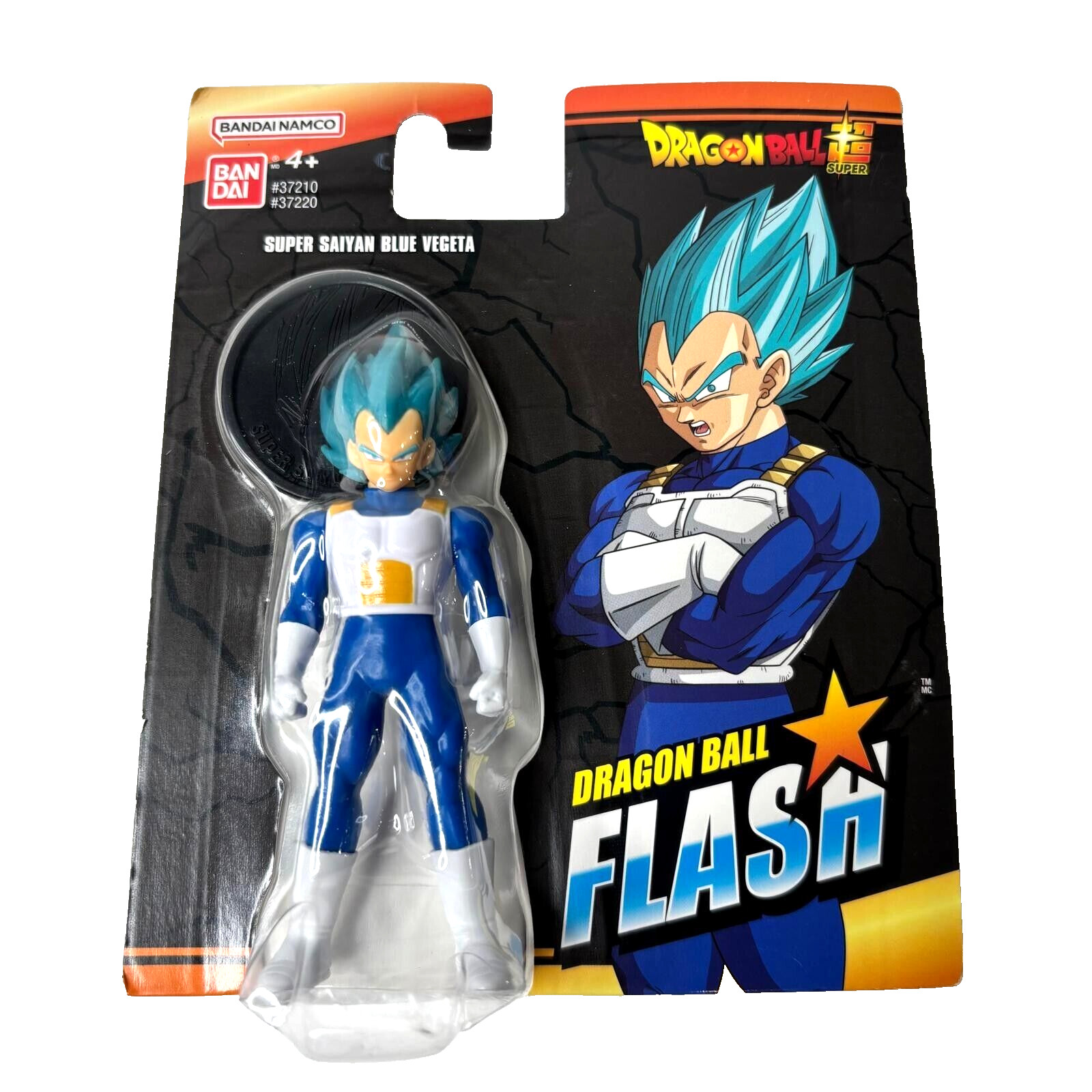 Modellino Dragon Ball Flash Super Saiyan Blue Vegeta 4 pollici - nuovo con scatola