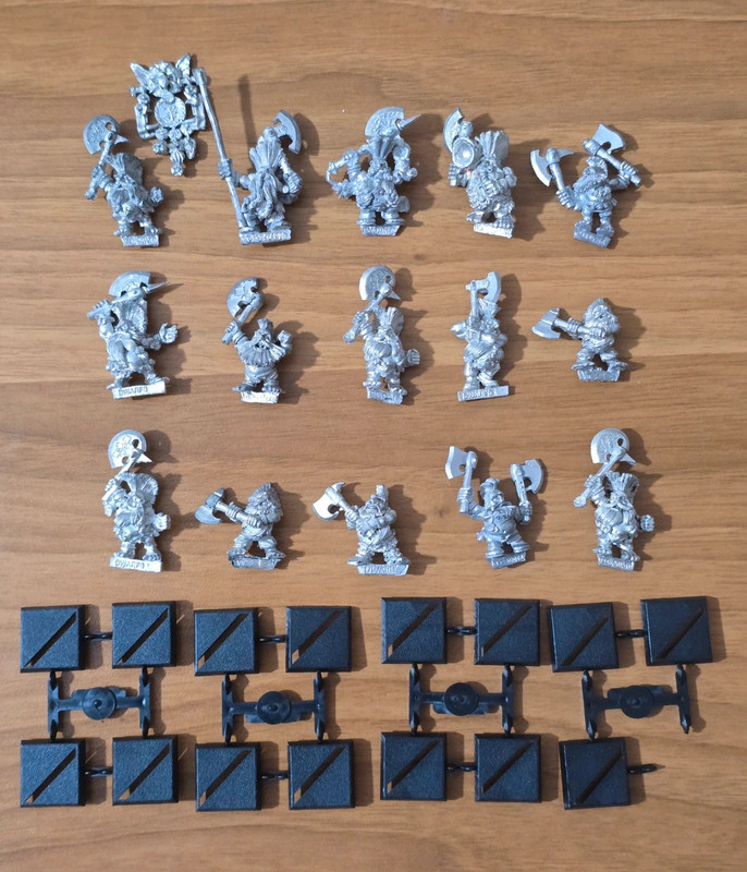 Warhammer Fantasy 15x Troll Slayer with Command Group and Dragon Slayer Dwarf Oldhammer Metal