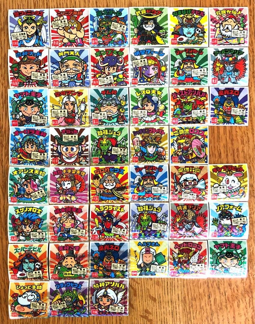 Set 44 tipi adesivi locali Bikkuriman