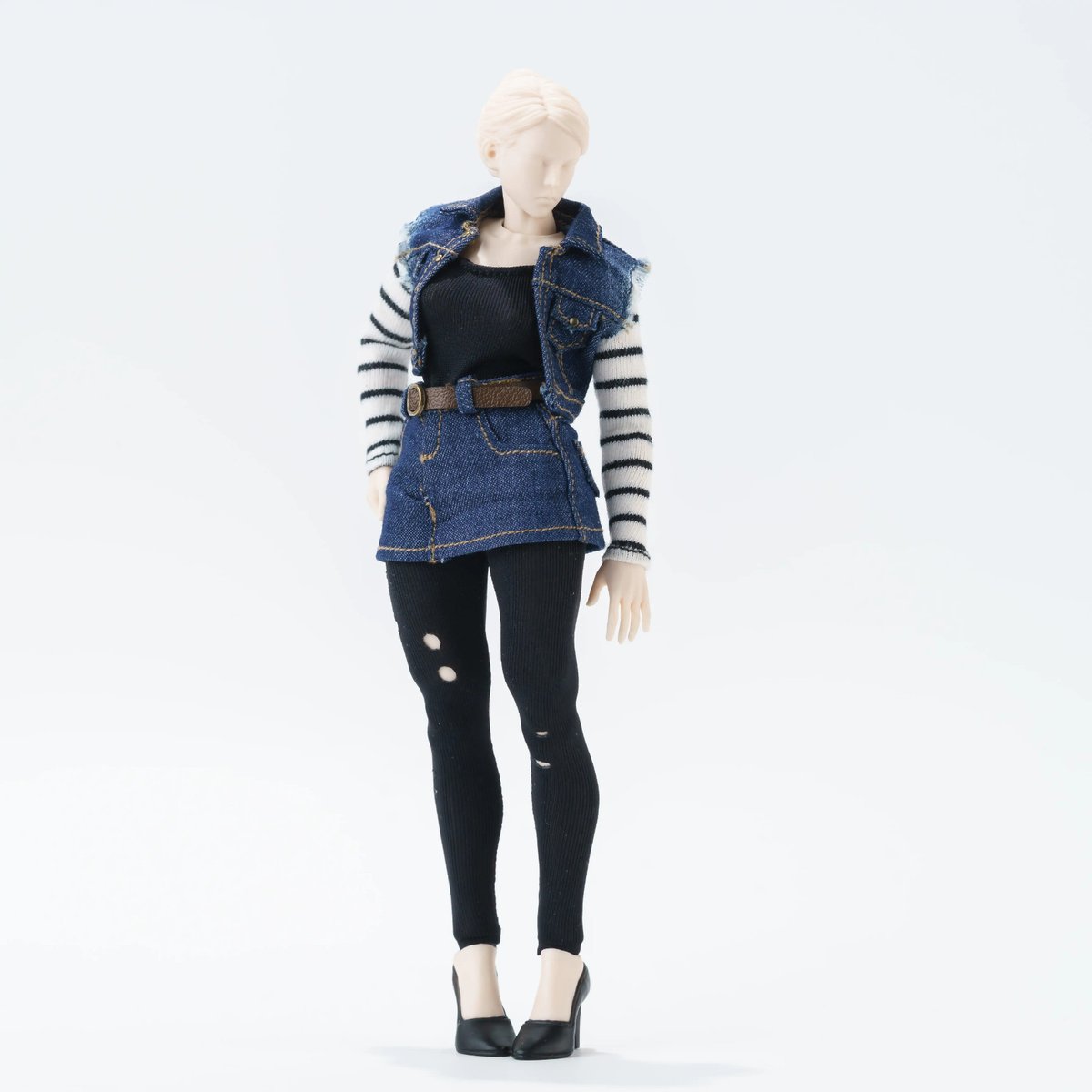 Notaman Selina 1/12 Female Cowboy Vest Shorts Top Pants Clothes For 6" Figure