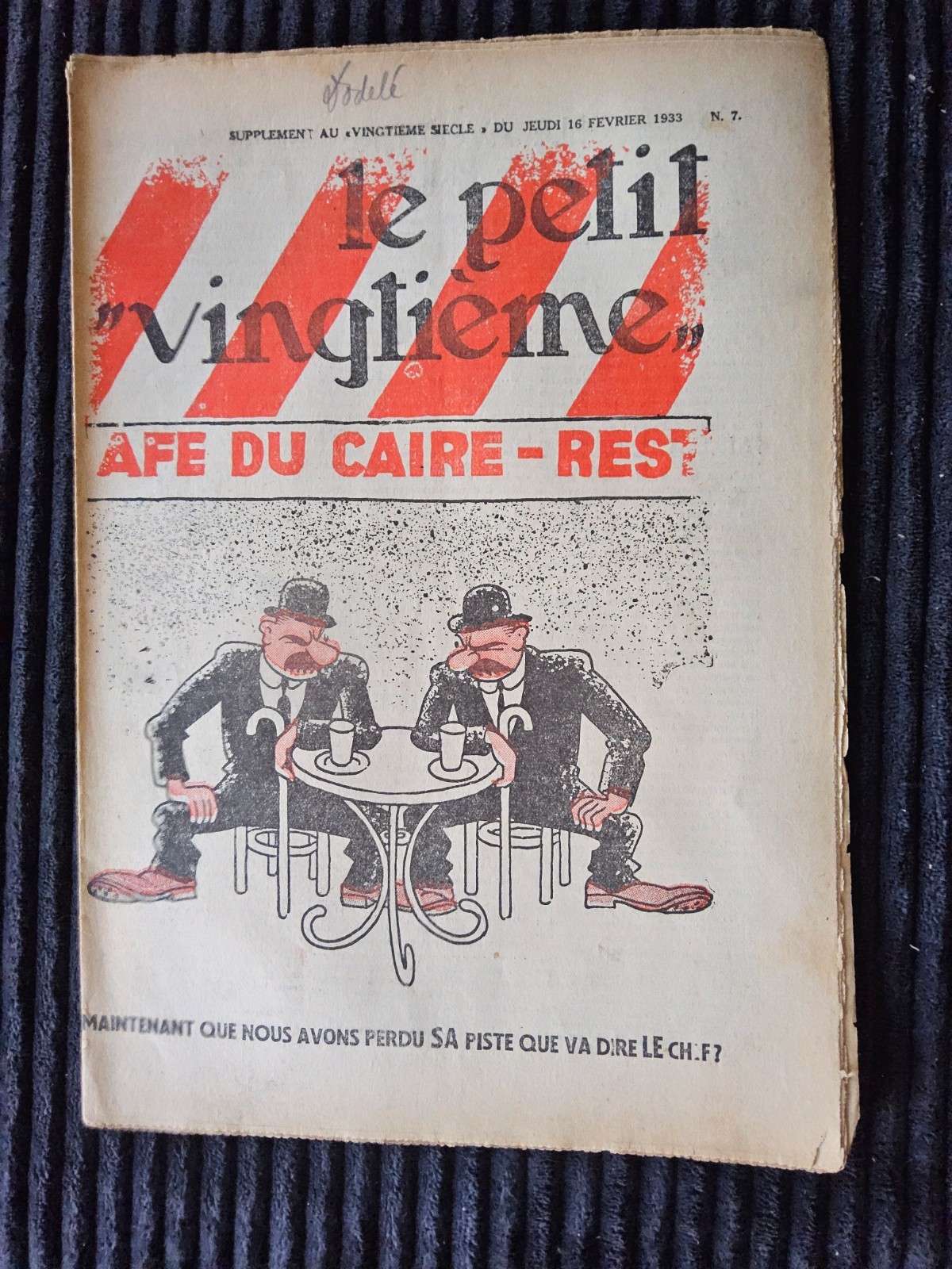 Tintin - Petit Vingtième - Numéro 7 de 1933