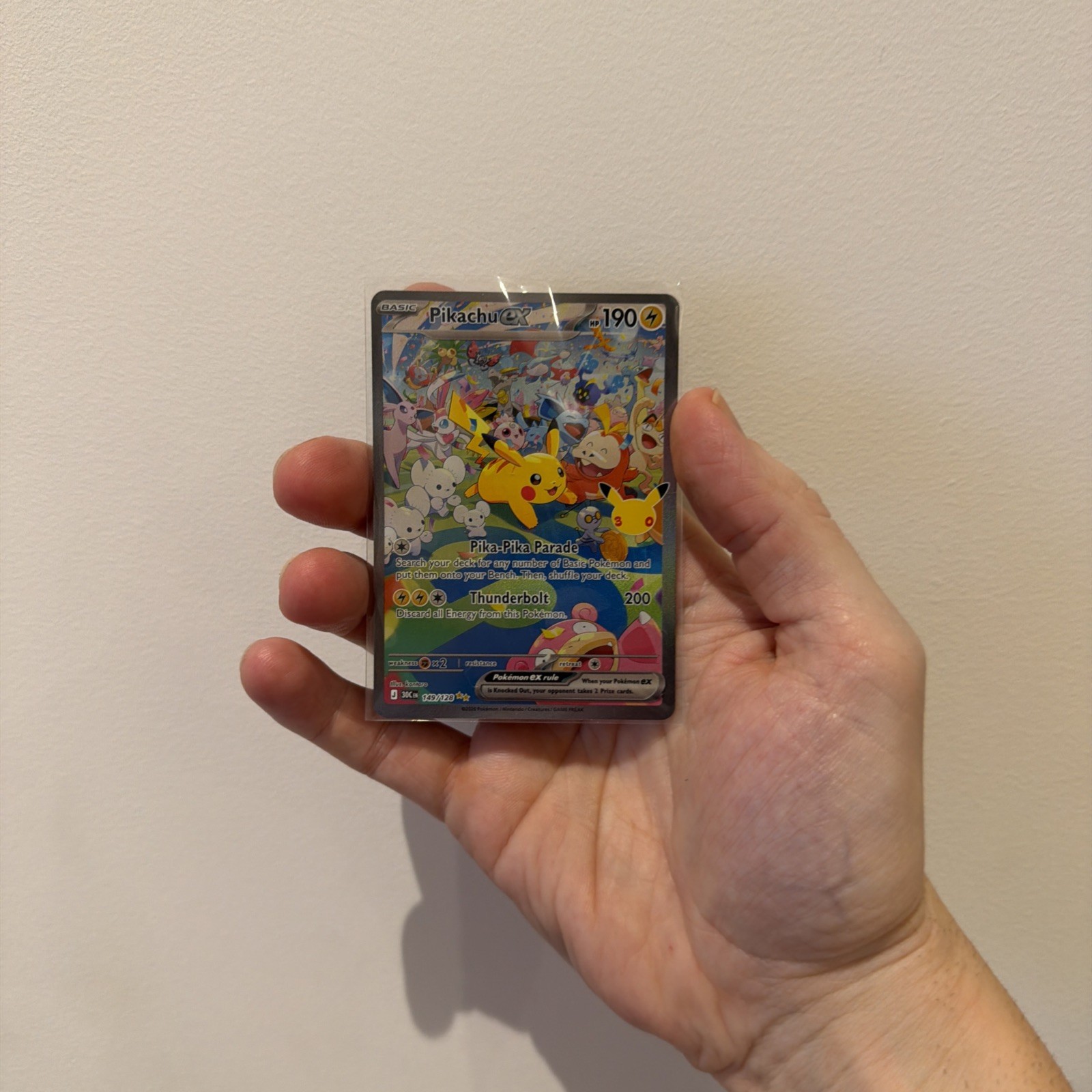 Pokémon 30th Anniversary Pikachu EX Special Illustration Rare 149/128