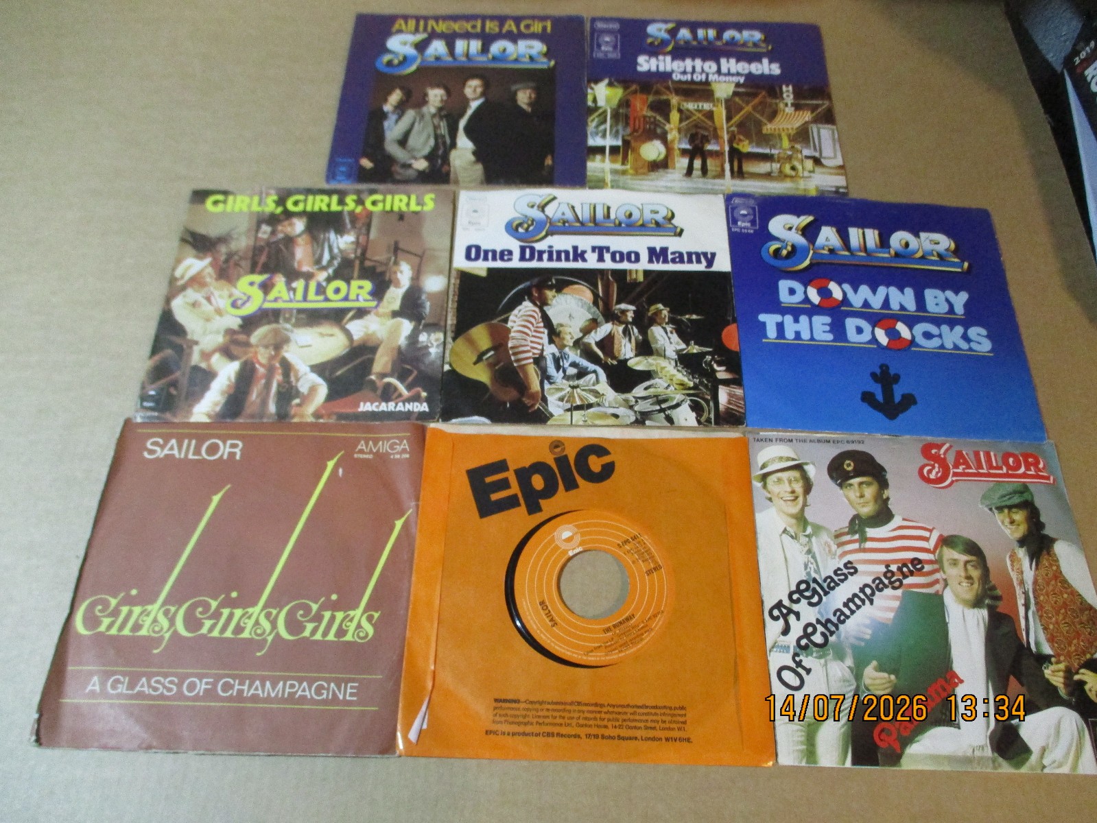 7" Single - Sammlung - 8x Sailor