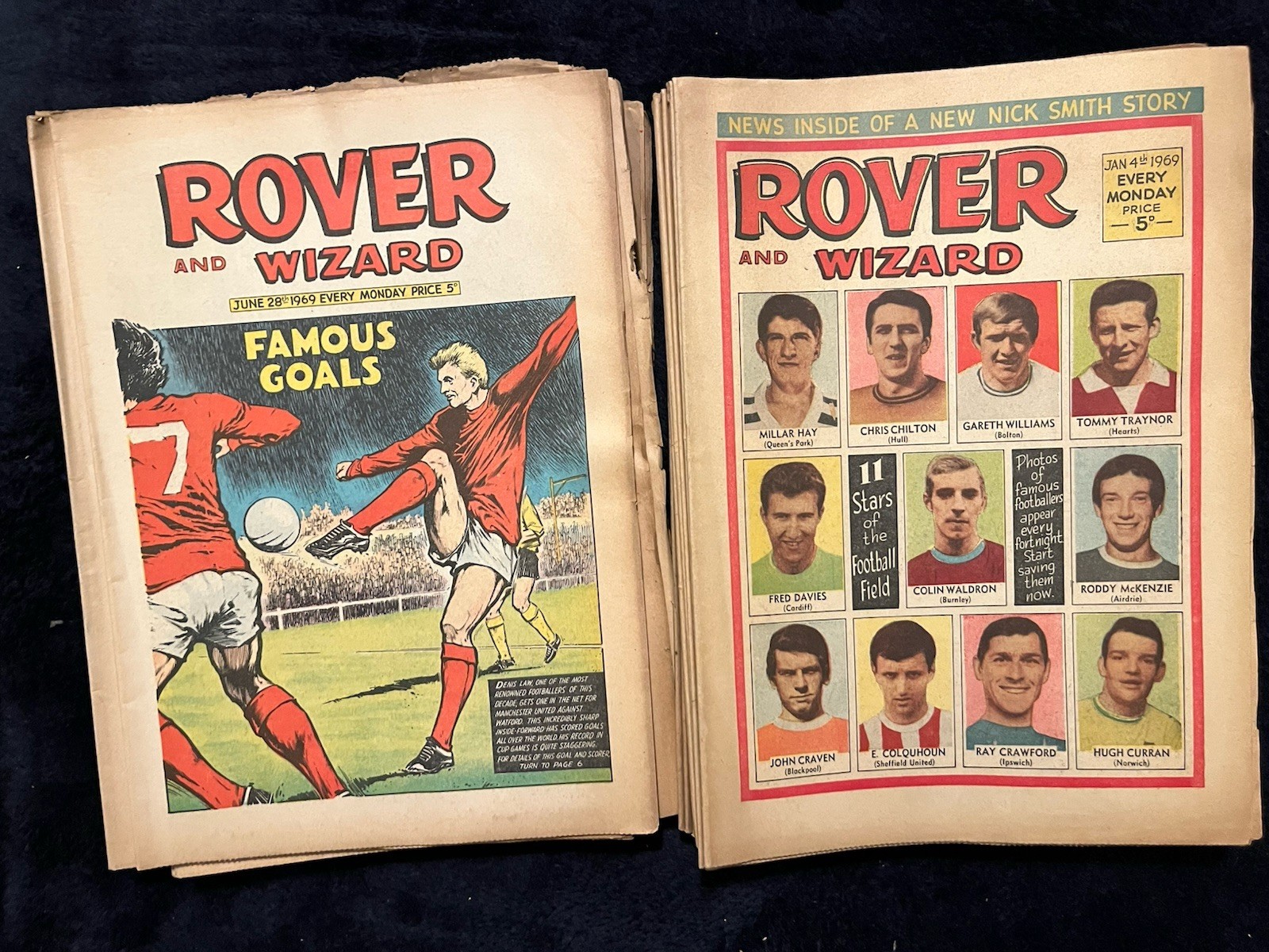 The Rover and Wizard Comics x 51 1969 Excellent Condition