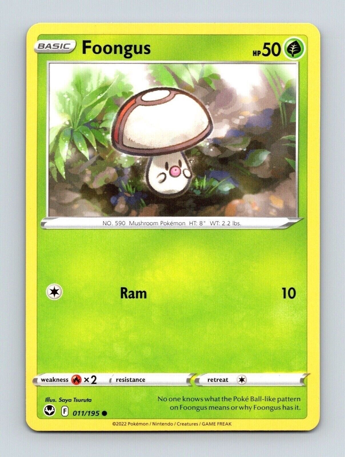 Foongus 011/195 Regular Common Silver Tempest Pokemon Trading Card TCG