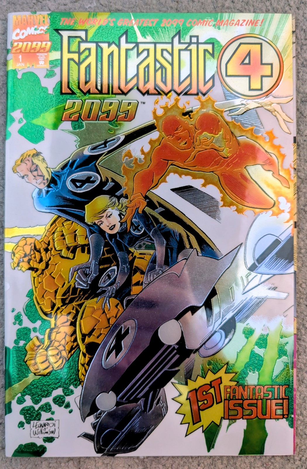 Marvel Fantastic 4 (Four) 2099 1 Chromium Chrome Alternative Cover