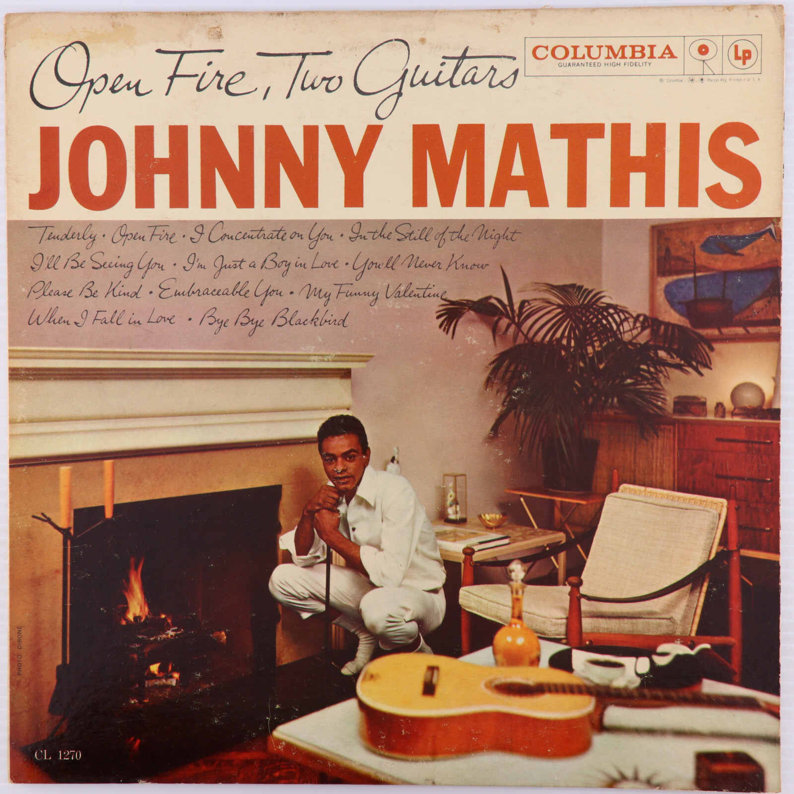 Johnny Mathis – Open Fire, Two Guitars - 195- Mono LP Hollywood 6-Eye CL 1270