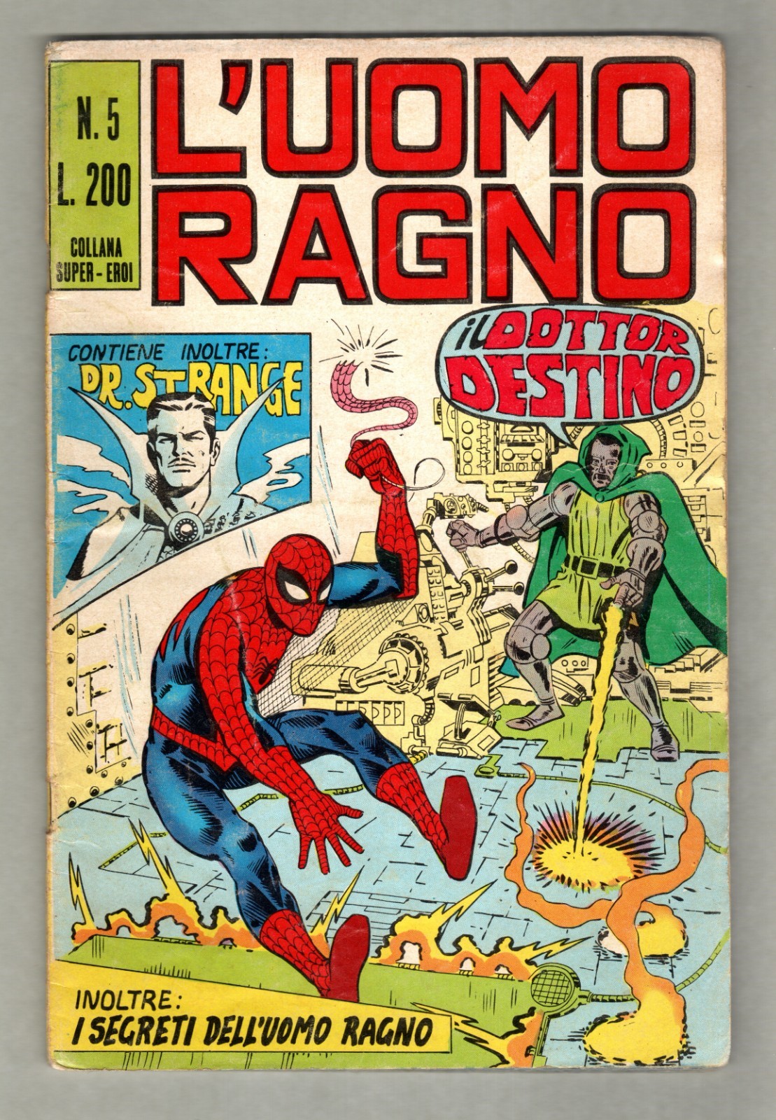 L'UOMO RAGNO N°5 EDITORIALE CORNO 1970