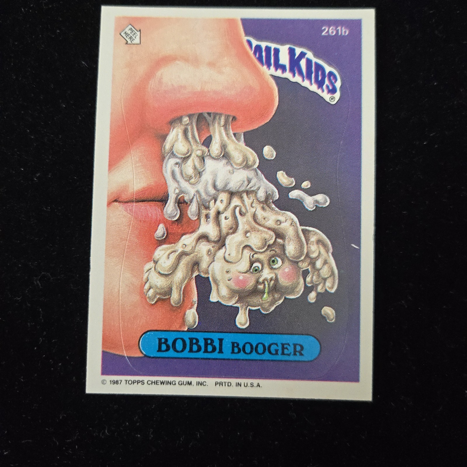 261b Adesivo Viola 1987 GARBAGE PAIL KIDS GPK 7° OS7 Card 