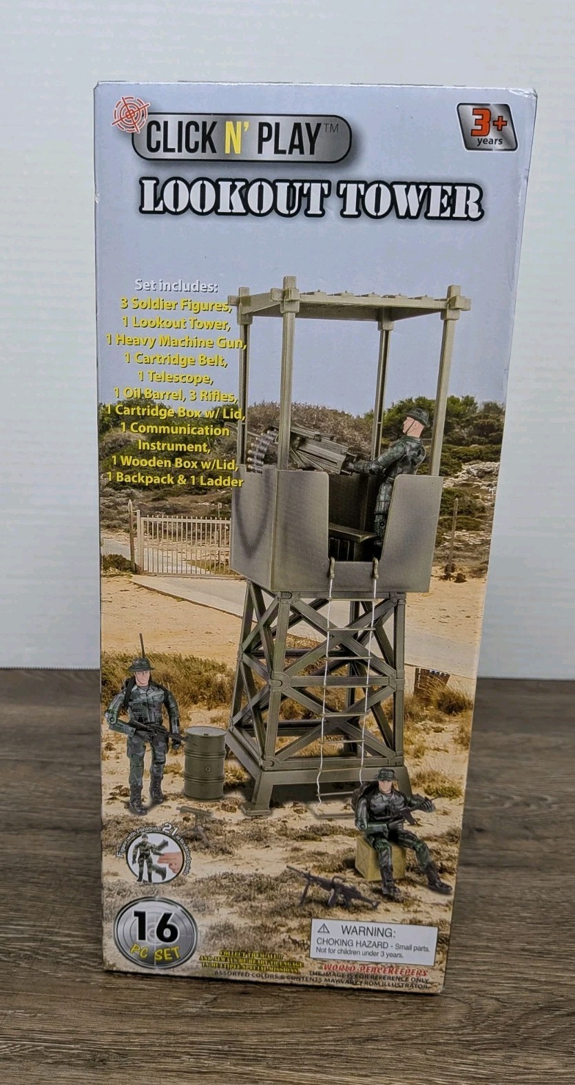 Click N' Play Lookout Tower World Peacekeepers 16pc Military GI Joe Toy NEW