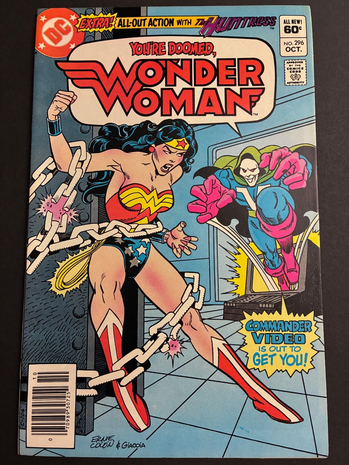 Wonder Woman 296 VF -- Edicola, "Video Comandante!" 1982
