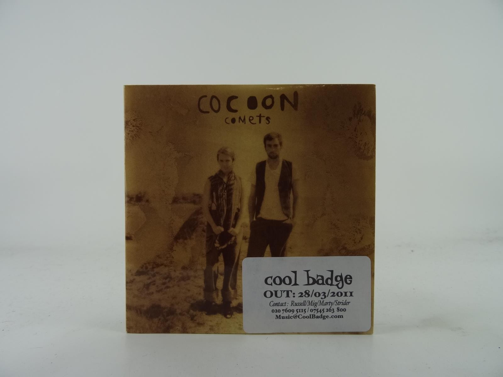 COCOON COMETS (B94) 1 Track Promo CD Single plus Card Sleeve SOBER&GENTLE