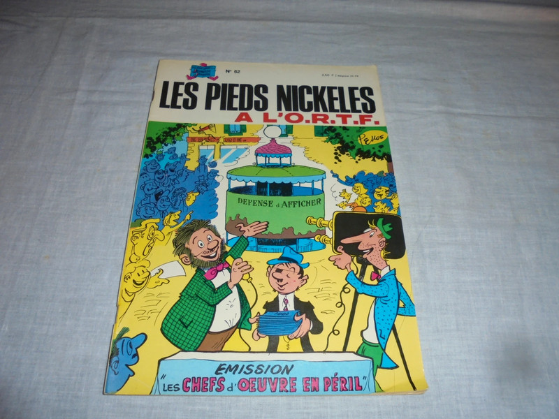 BD Les Pieds Nickelés 62 : Les Pieds Nickelés à l'O.R.T.F. Editions SPE 1974