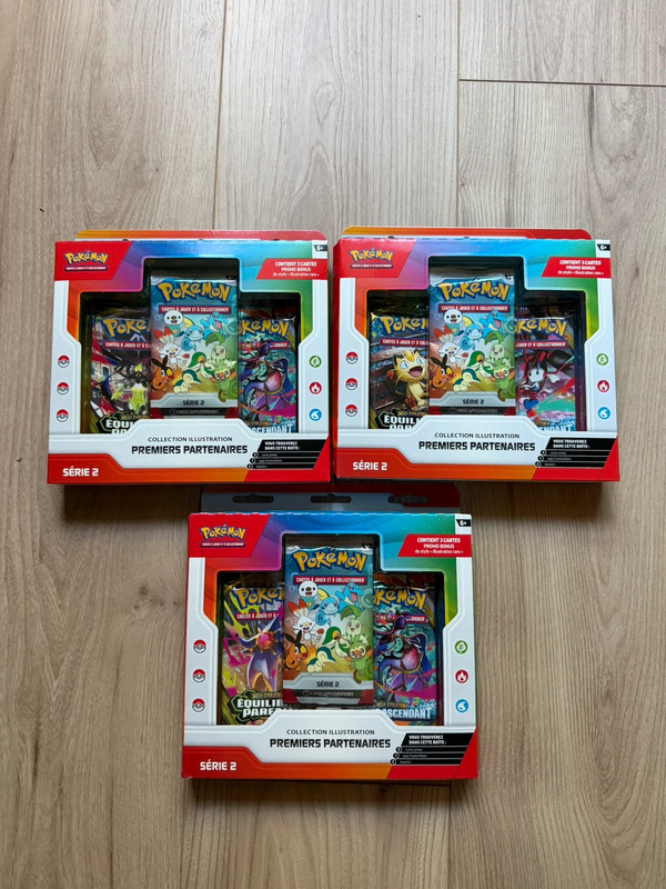 Lot 3x Pokémon Coffret 30 Ans Collection Illustration Premiers Partenaires Série 2 FR