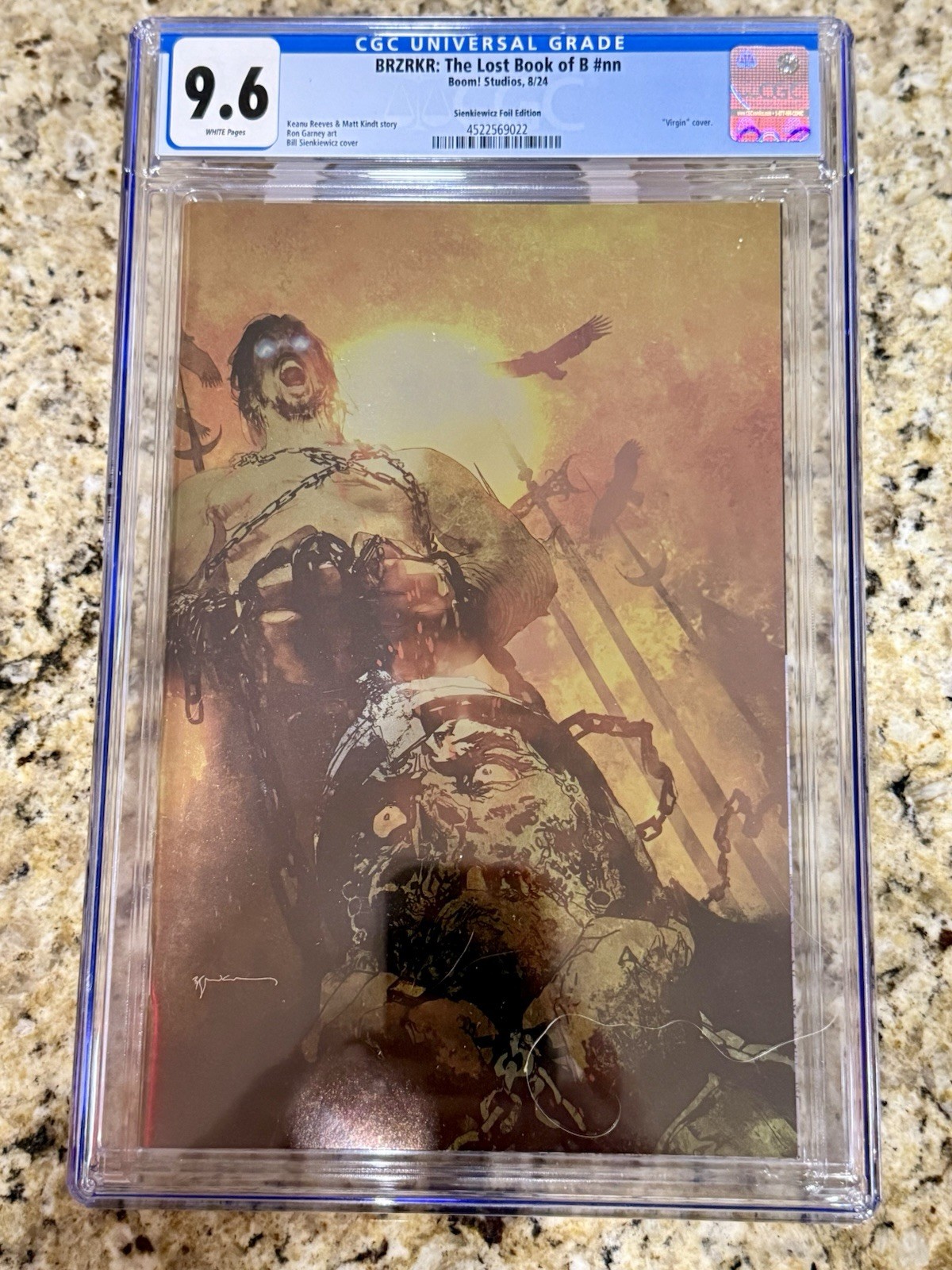 Brzrkr Lost Book Of B #1 Foil 1:100 BILL SIENKIEWICZ INCENTIVE CGC 9.6