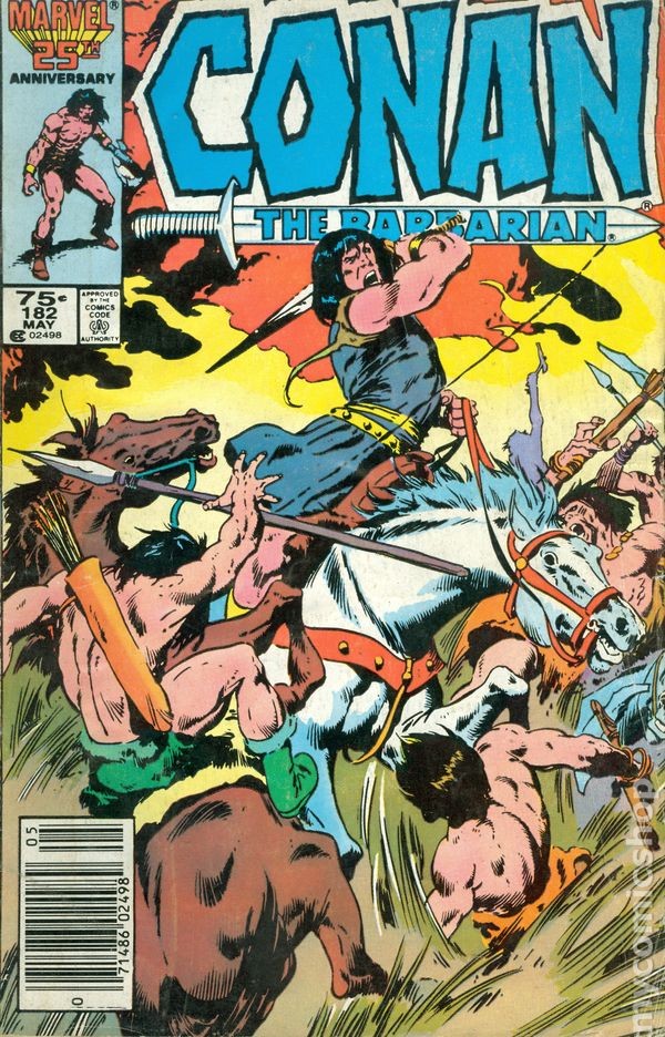 Conan il Barbaro Mark Jewelers #182MJ VG 1986 Immagine Stock Basso Grado