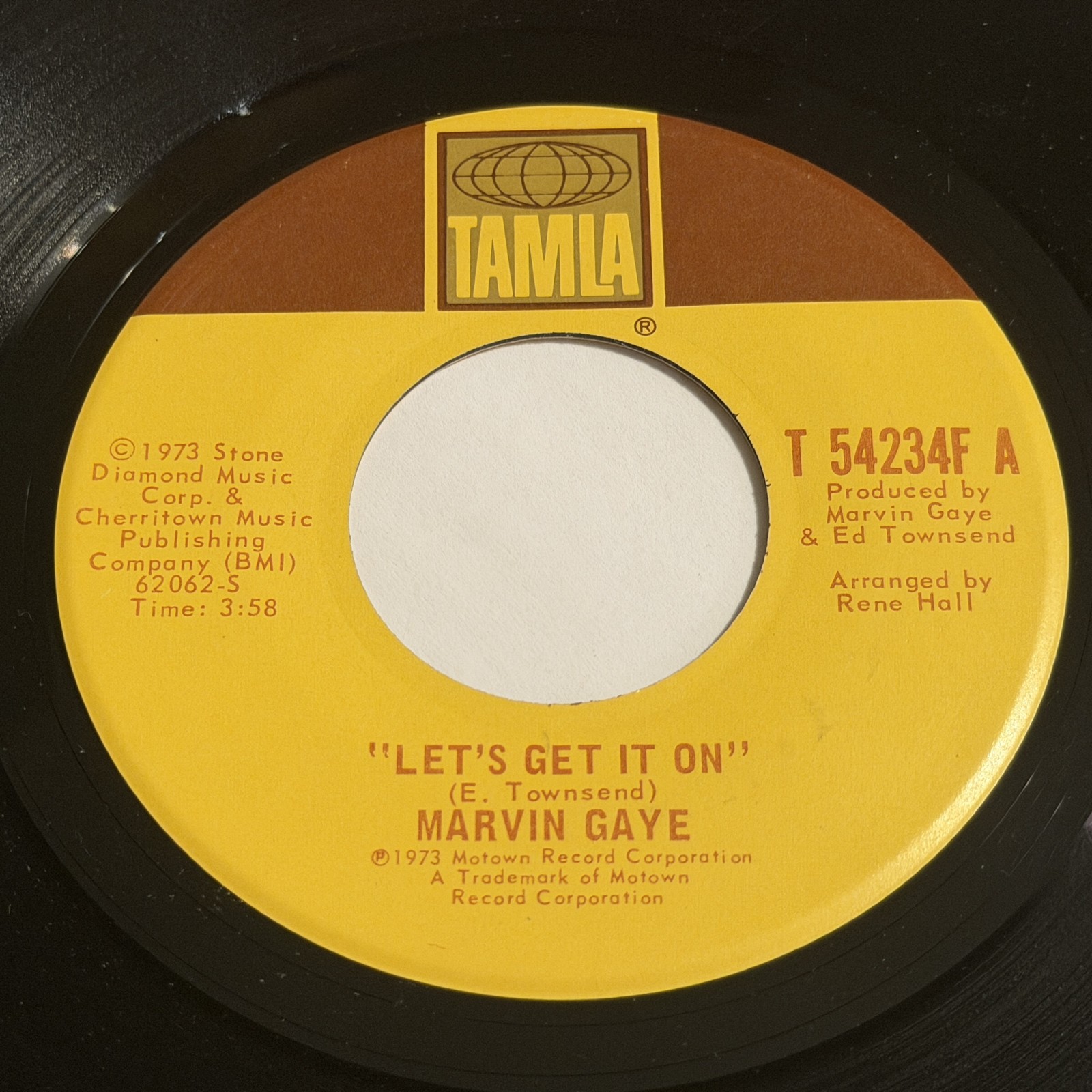 Marvin Gaye: Let's Get It On / I Wish It Would Rain 45 - Tamla - Soul