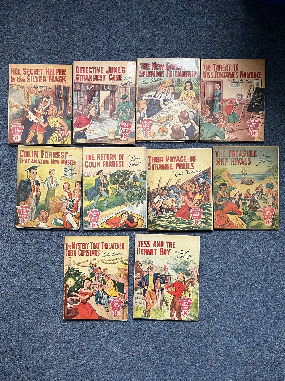 The Schoolgirls' Own Library job lot bundle of 10 Fleetway Girls Books # 116-176