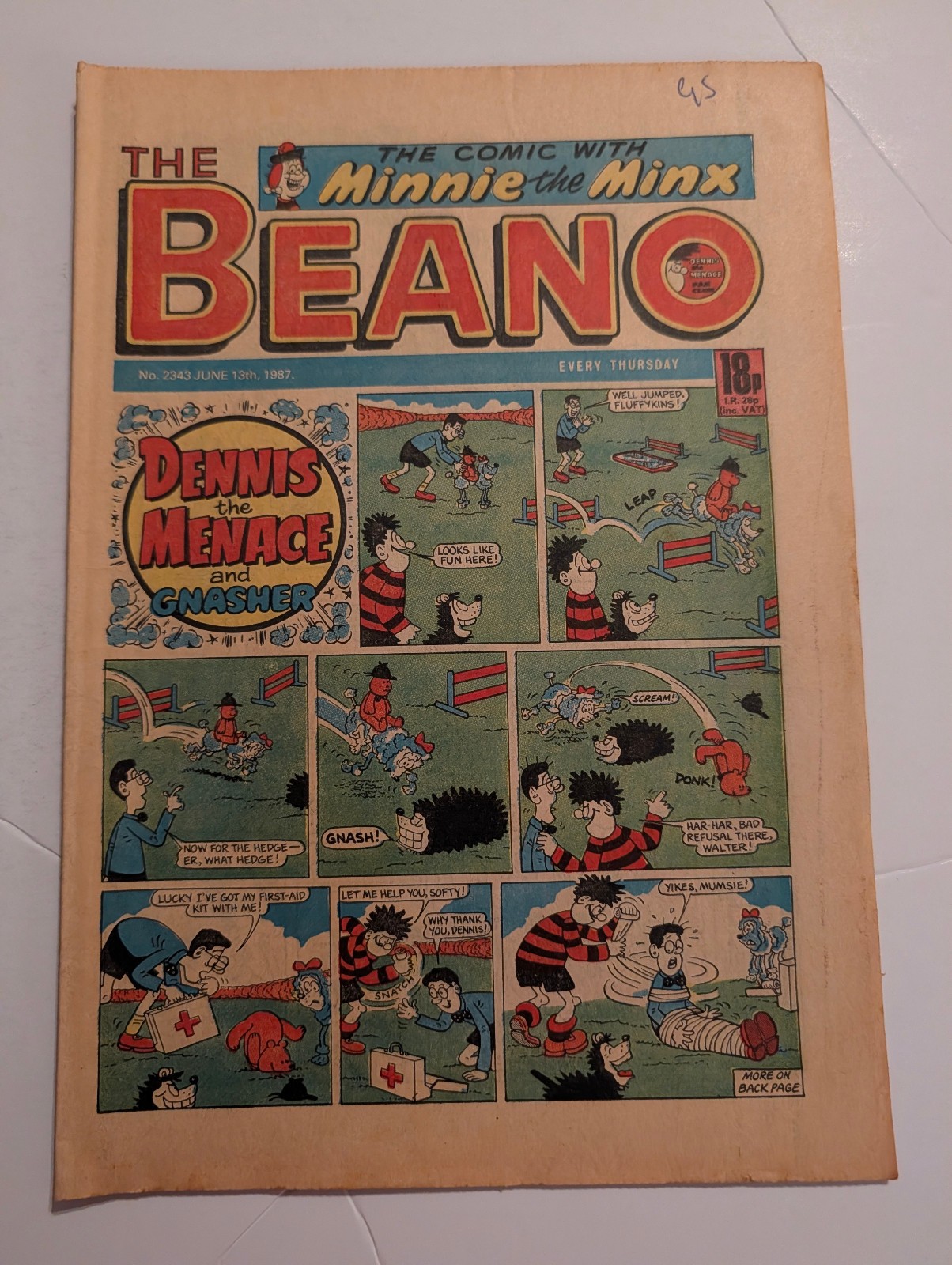 Beano Comic No 2343 June 13th 1987.