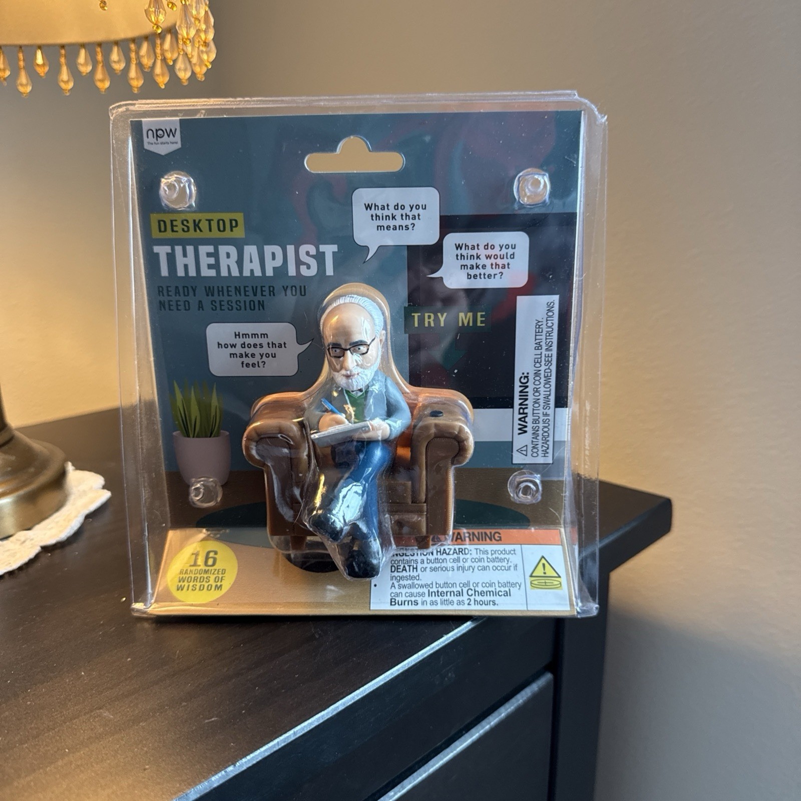 NPW Desktop Therapist 16 Randomized Words Of Wisdom Talking 3.5" NPW72757 Sealed