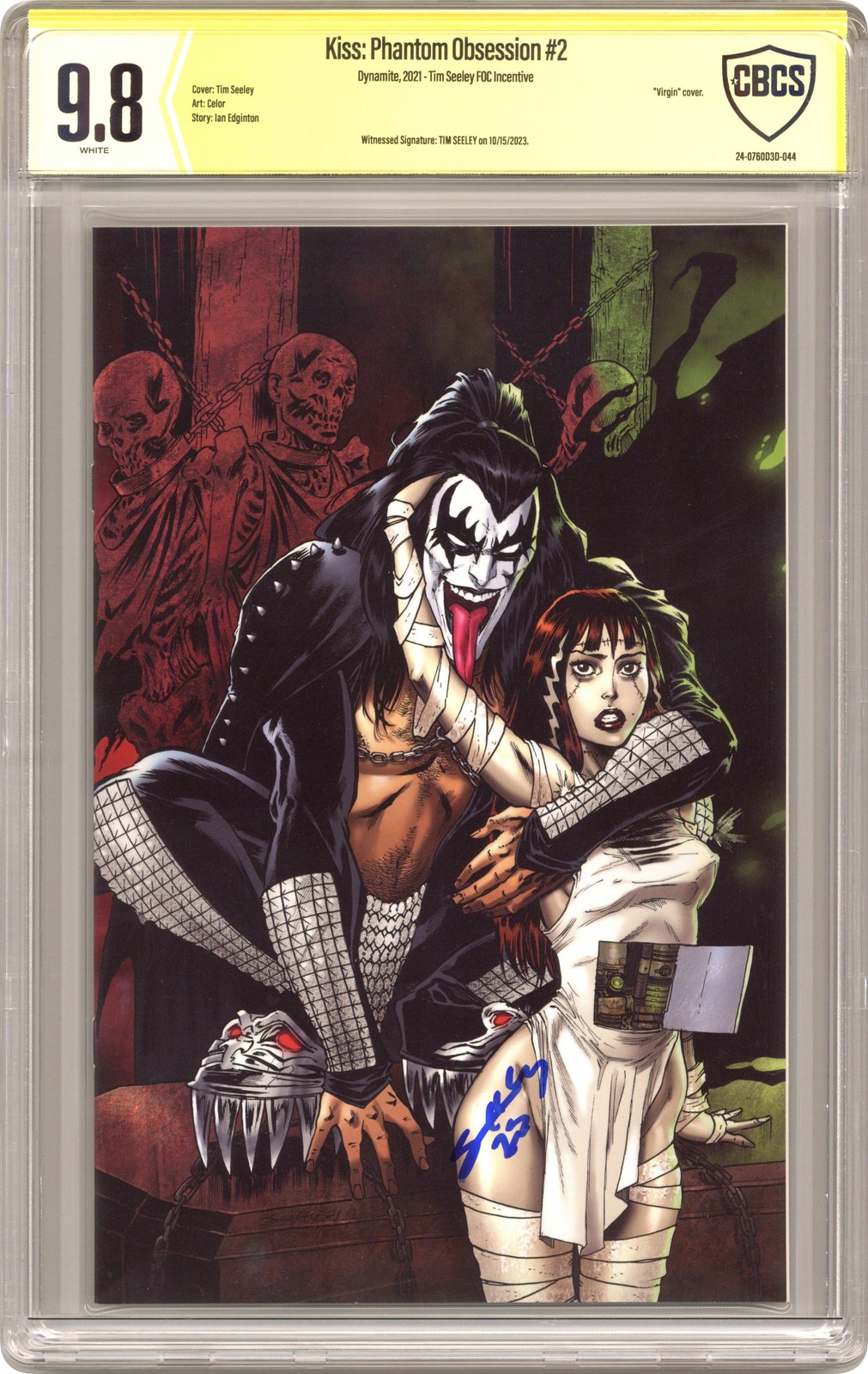 Kiss Phantom Obsession #2N Seeley Virgin 1:11 CBCS 9.8 Testimone Sig 2021