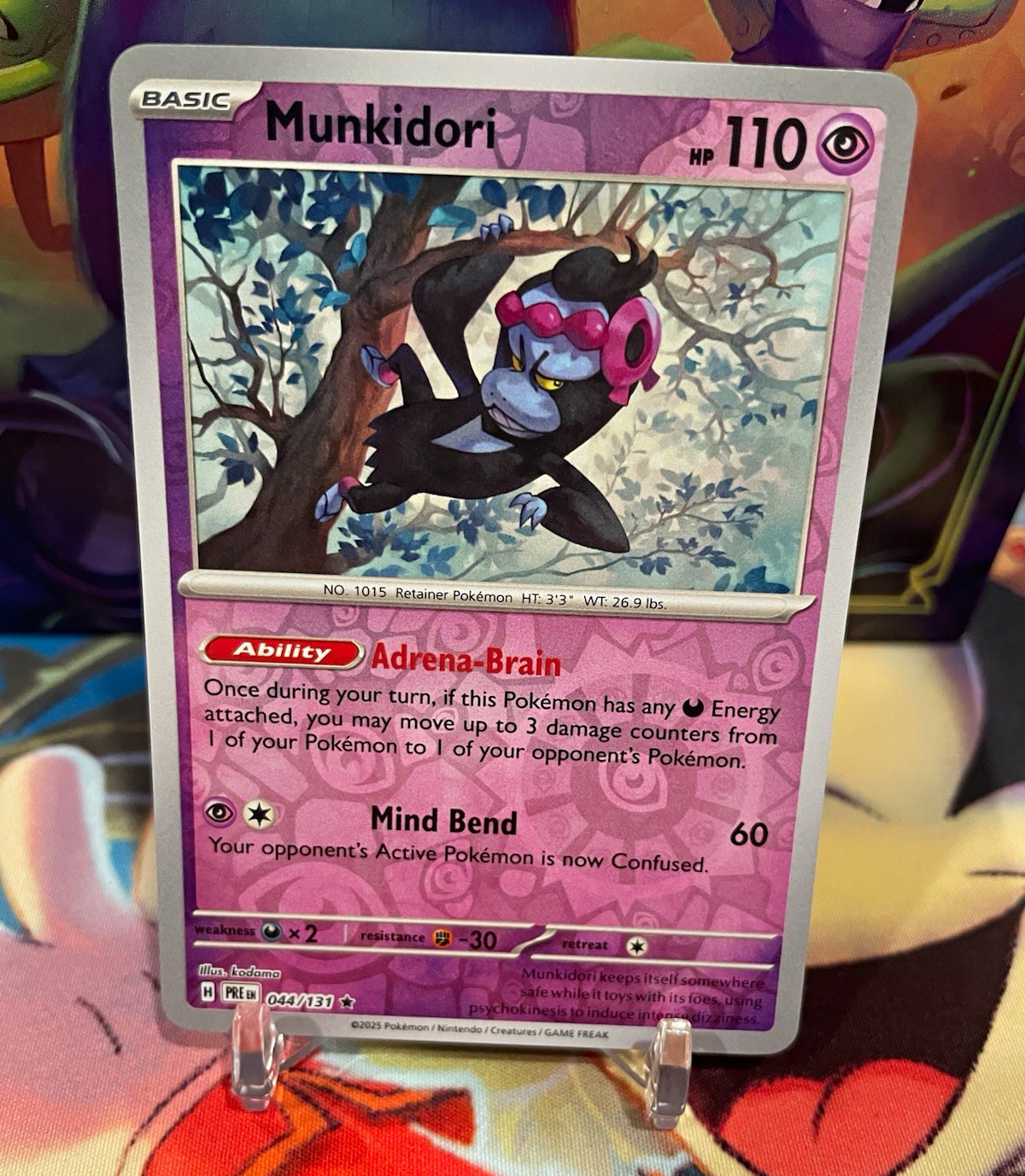 Munkidori 044/131 Sv: Evoluzioni Prismatiche Reverse Holo Raro quasi nuovo