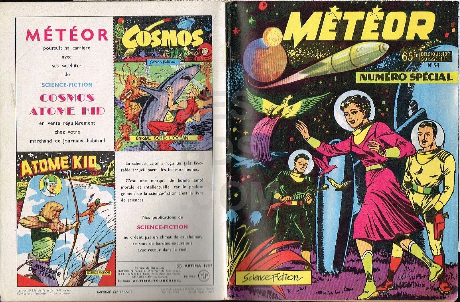 METEOR NUMERO 54  ARTIMA 1957 N° Spécial