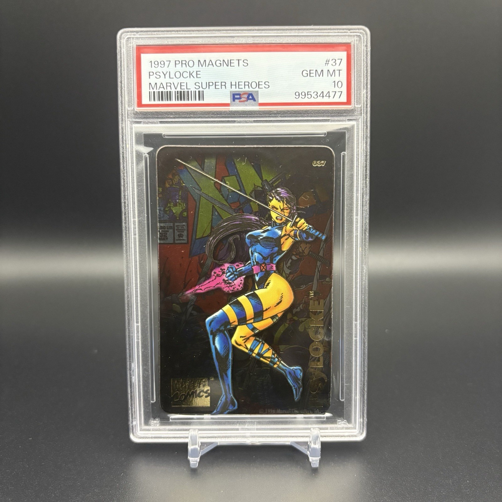 PSA 10 🚨 1997 Pro Magnets Marvel Super Heroes #37 Psylocke