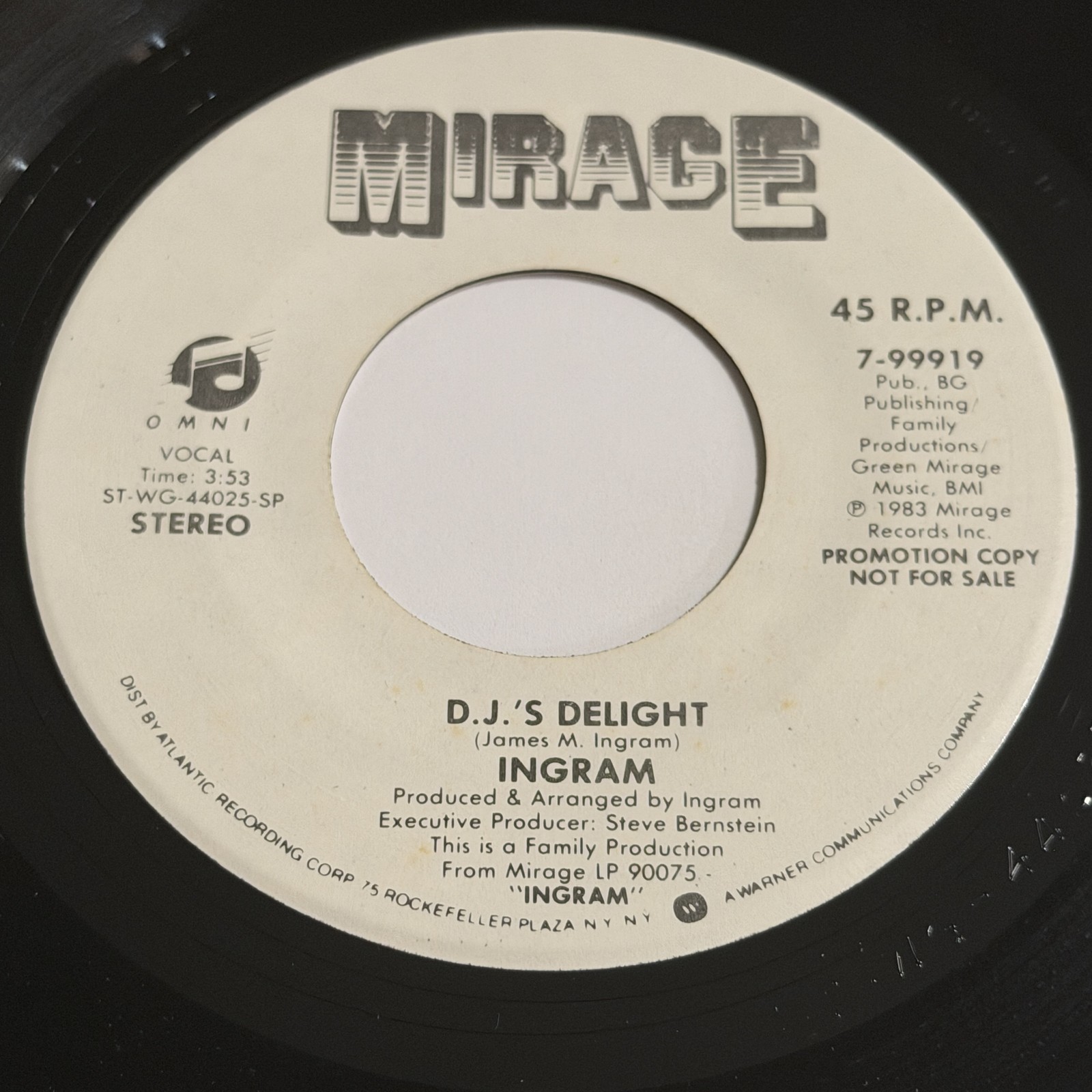 Ingram: D.J.'s Delight / (Same) 45 - Mirage - Soul Funk