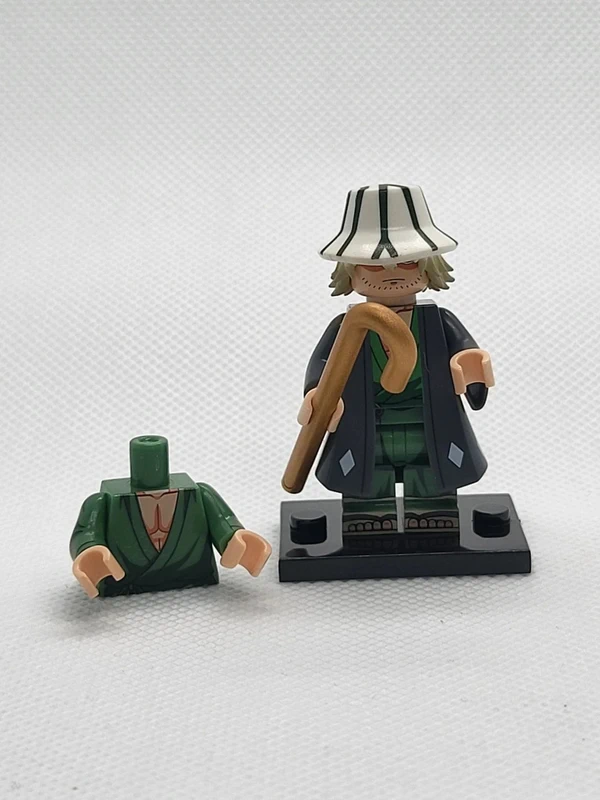 Figurine type lego - Bleach - Kisuke Urahara (Lego-style Figure - Bleach - Kisuke Urahara)