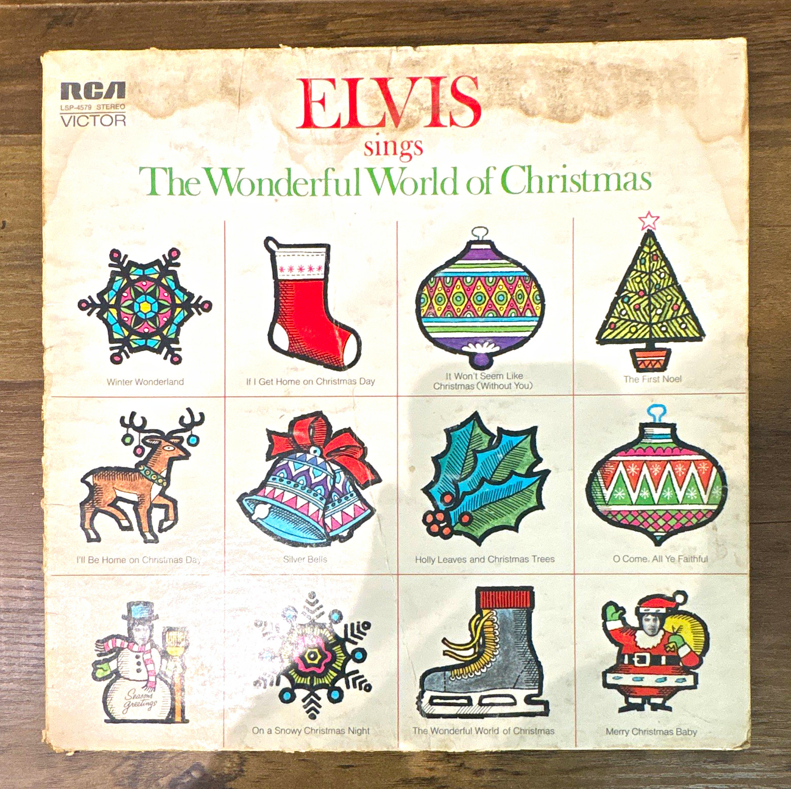 Elvis Presley Wonderful World of Christmas Vinyl LP Stereo LSP-4579