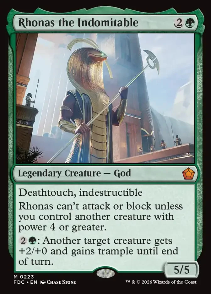 MTG - Rhonas the Indomitable  - Foundations - X1 - (NM) -