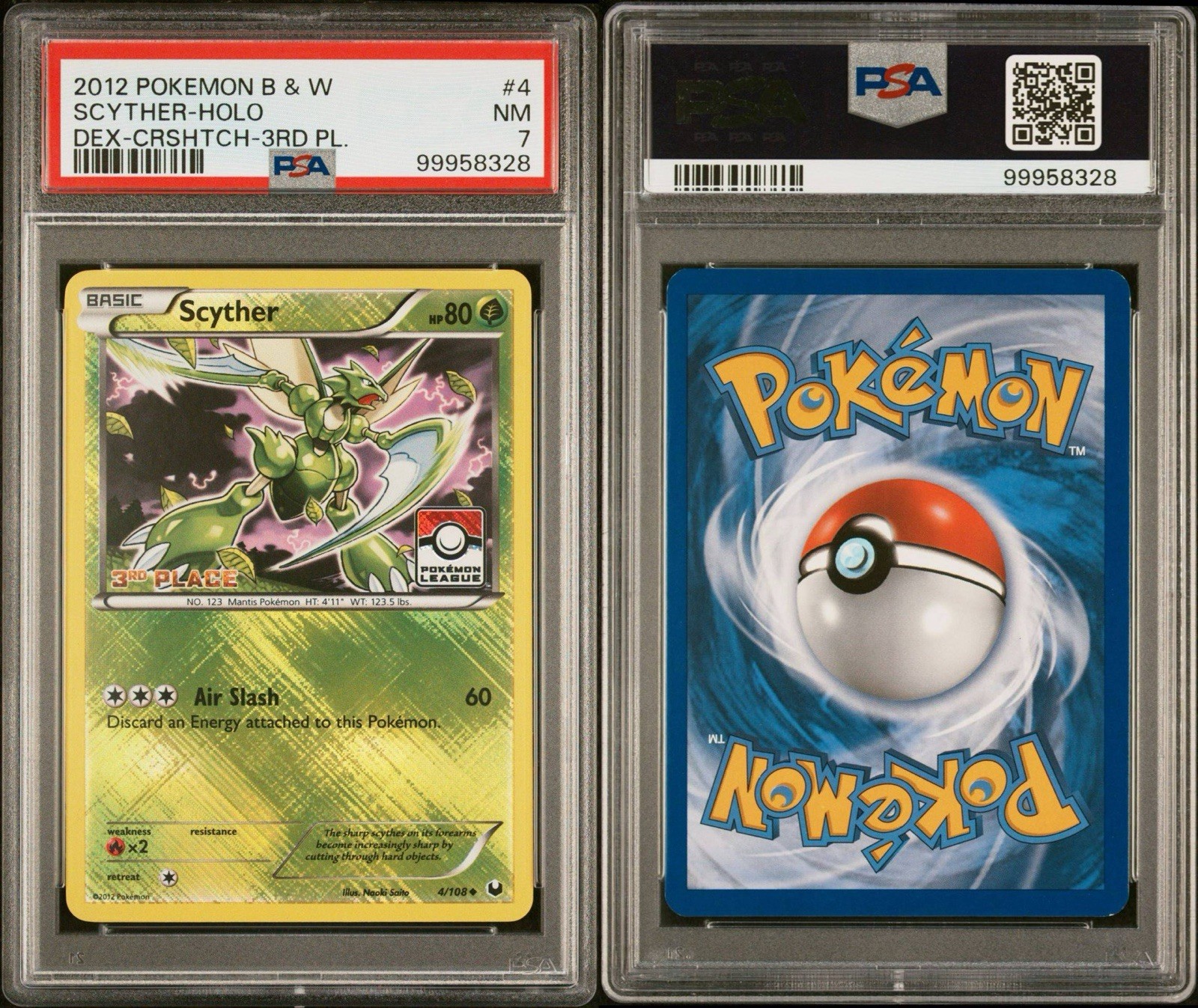 PSA 7 Scyther Crosshatch League Promo 3° posto