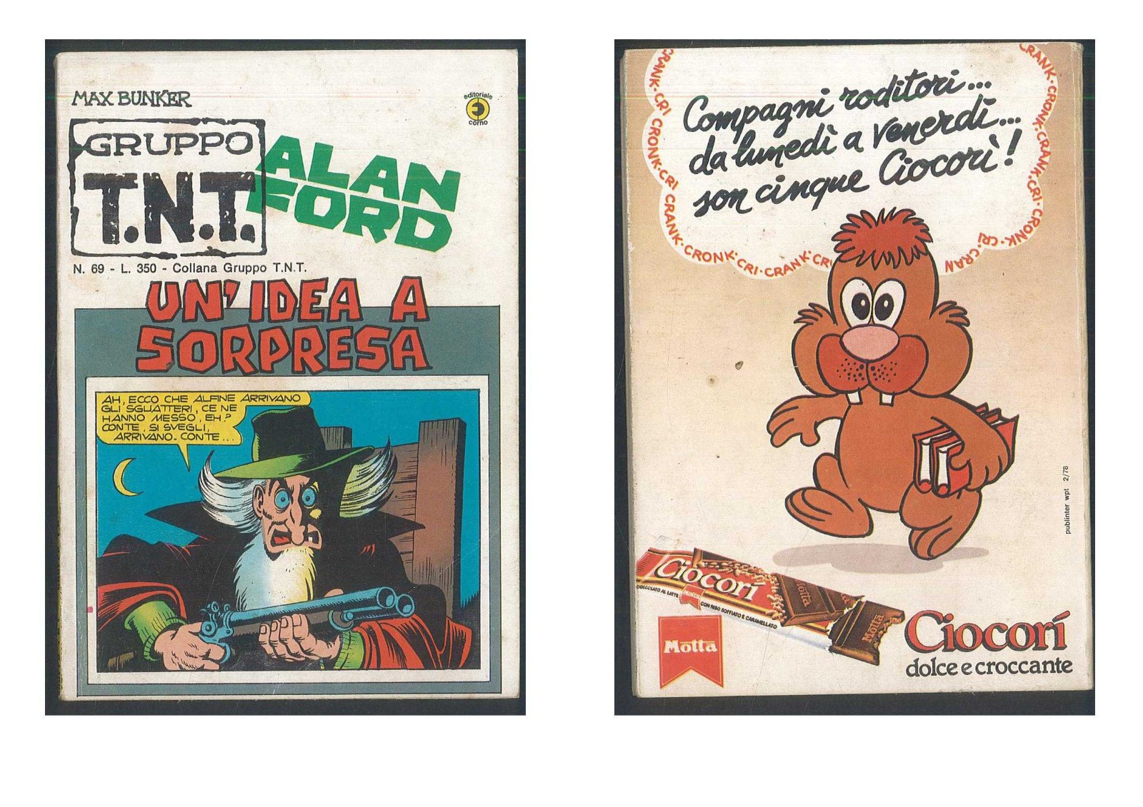 Alan Ford Gruppo T.N.T n.69 del 1978 Un'Idea a sorpresa Edicola Ed.Corno ▓