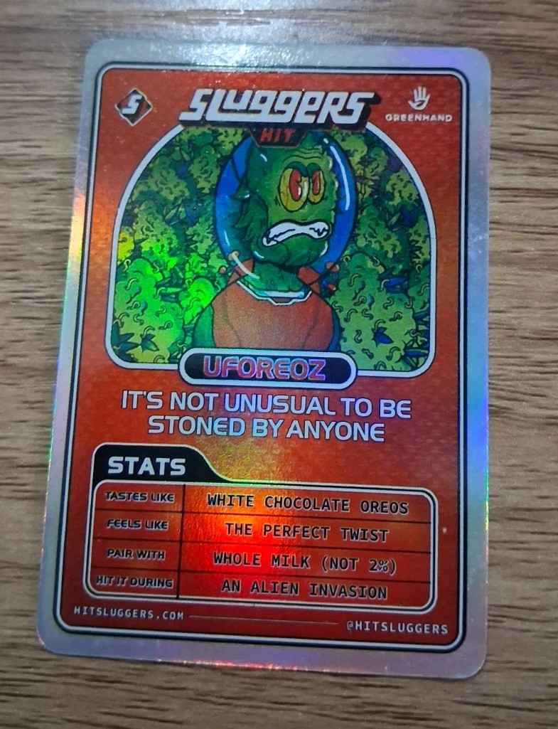 Sluggers Hit Greenhand UFOreoz Holographic Single Non Sport Trading Card