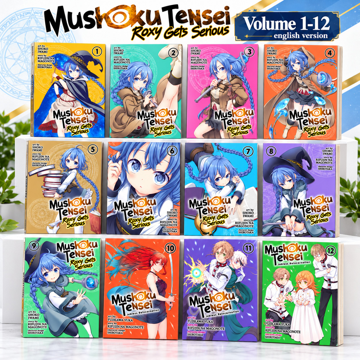 Mushoku Tensei Roxy ottiene serio nuovo manga vol 1-12 versione inglese completa fumetto