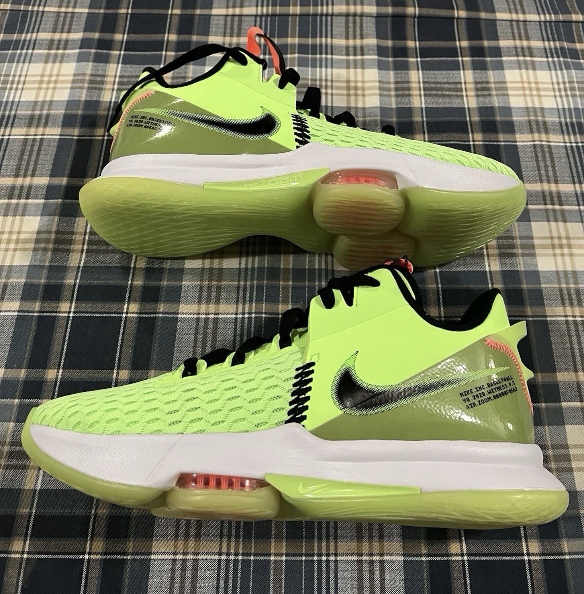 Scarpe da basket Nike Lebron Witness V verde lime nere CQ9380-300 da uomo taglia 12