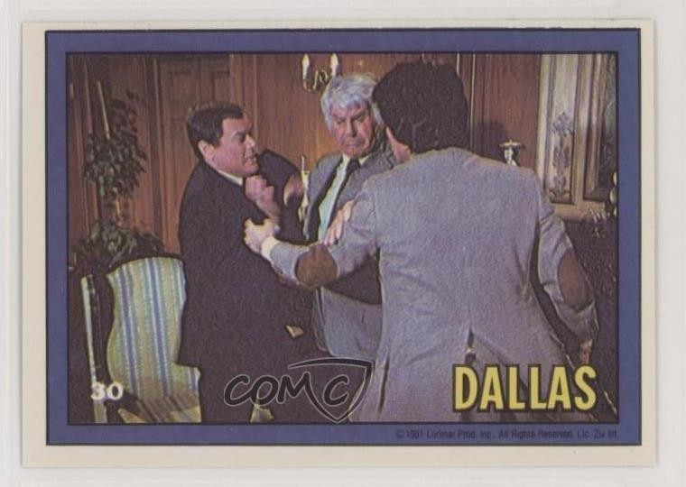 1981 Donruss Dallas Family Fight (Blue Puzzle Back) #30 z6d