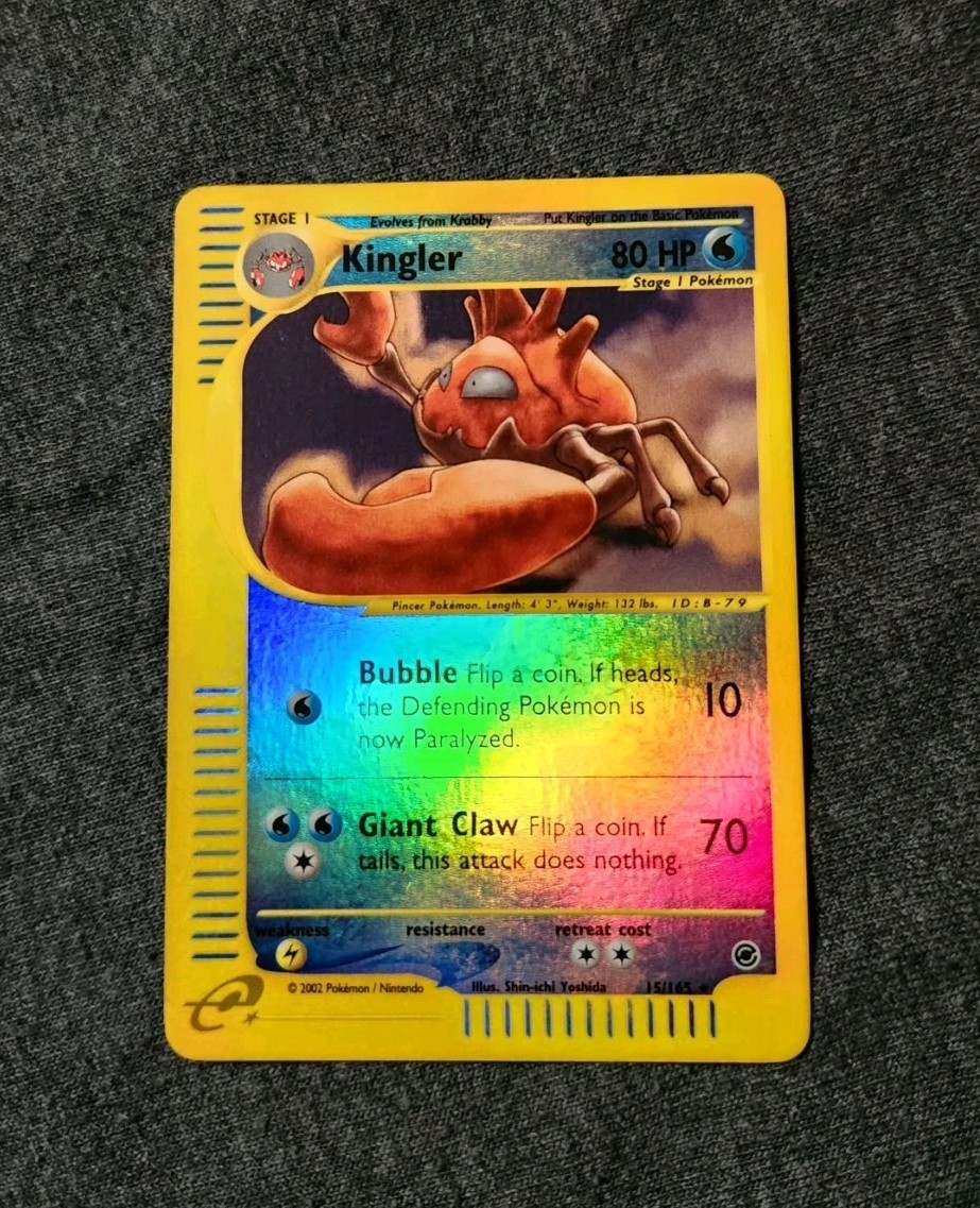 PACK FRESH Kingler 15/165 Expedition Base Set Reverse Holo Pokemon Card