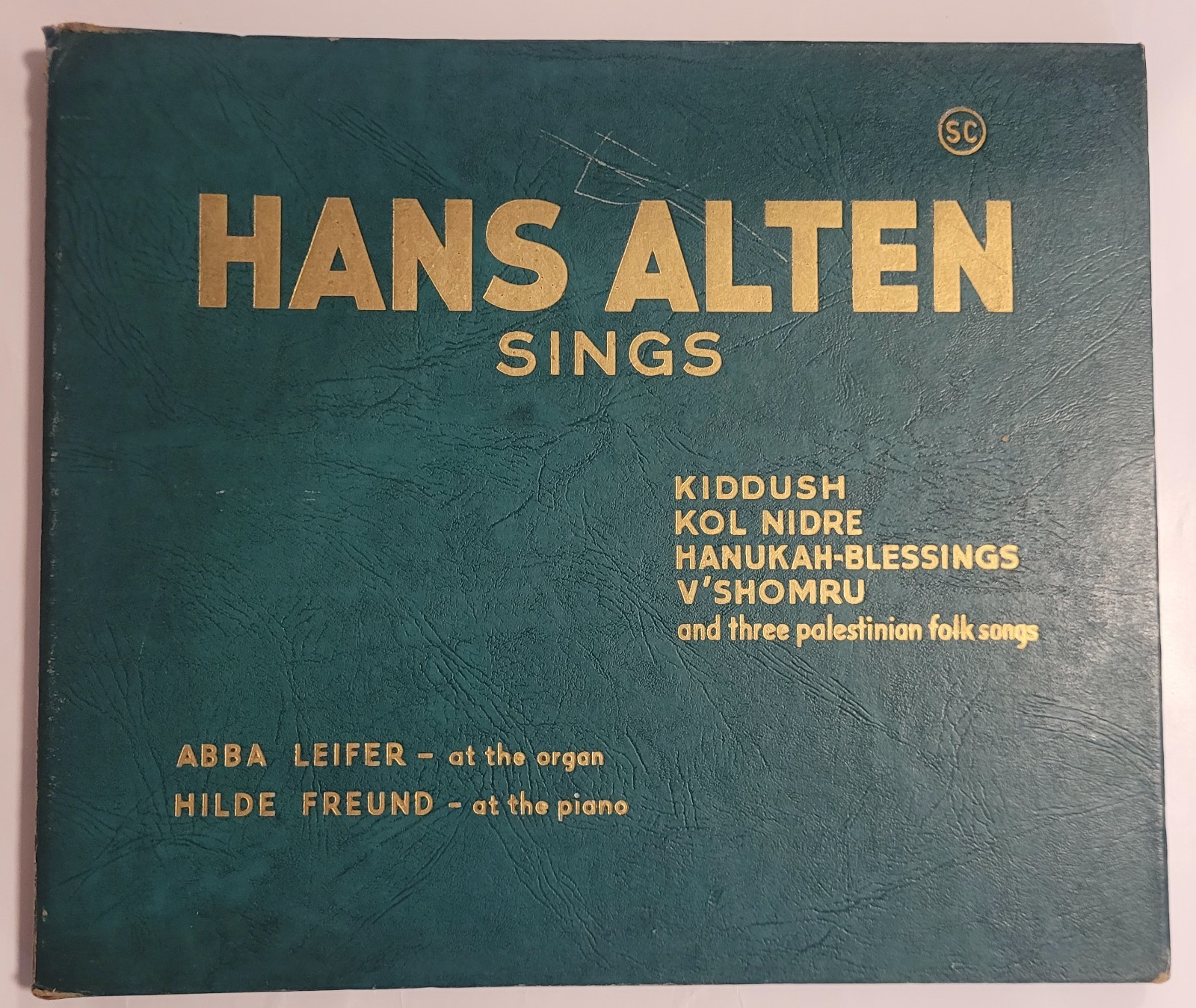HEAR👂Hans Alten Sings Kiddush Rare Jewish Hebrew Palestinian Winchester 3X 78