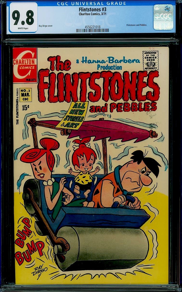Flintstones #3 CGC 9.8 White Pages 1971 . Single Highest Graded !