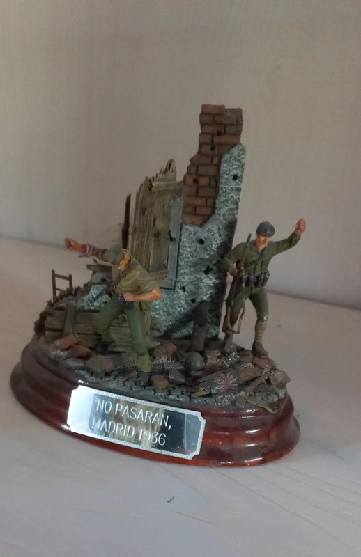Diorama Guerra Civil Española.  No pasarán q946. Hecho a mano