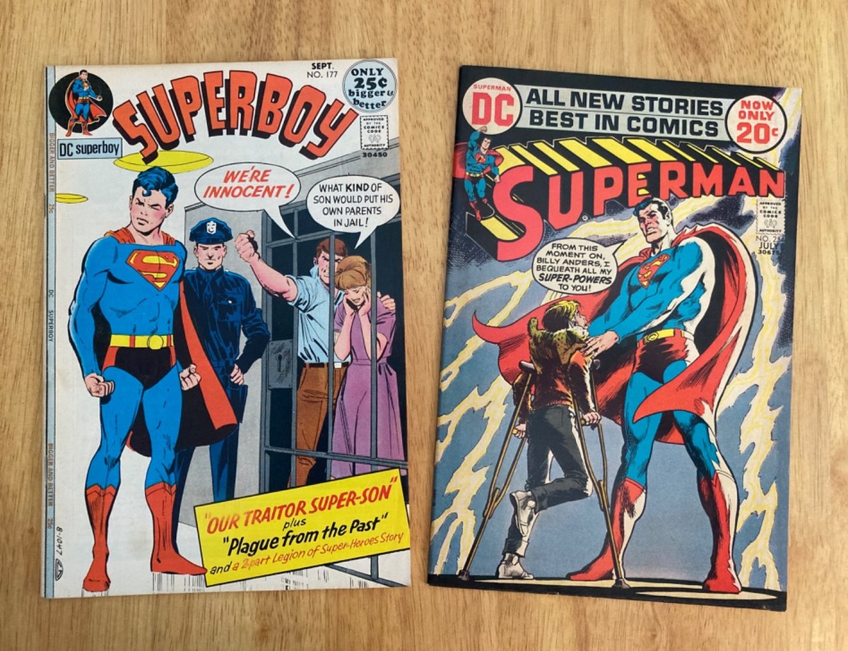 Lotto di *2* 1971-72 DC: SUPERBOY #177 (FN/VF) + SUPERMAN #254 (FN)