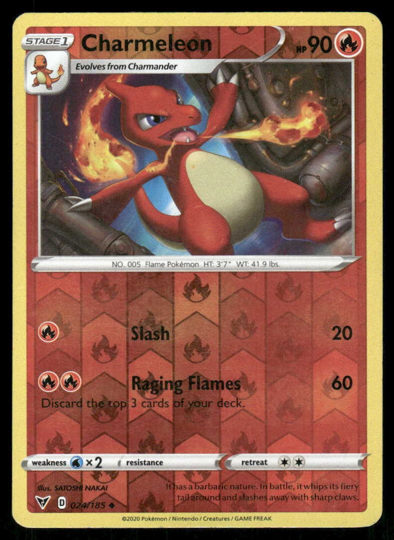 POKEMON CHARMELEON VIVA TENSIONE 024/185 REVERSE HOLO UC LP