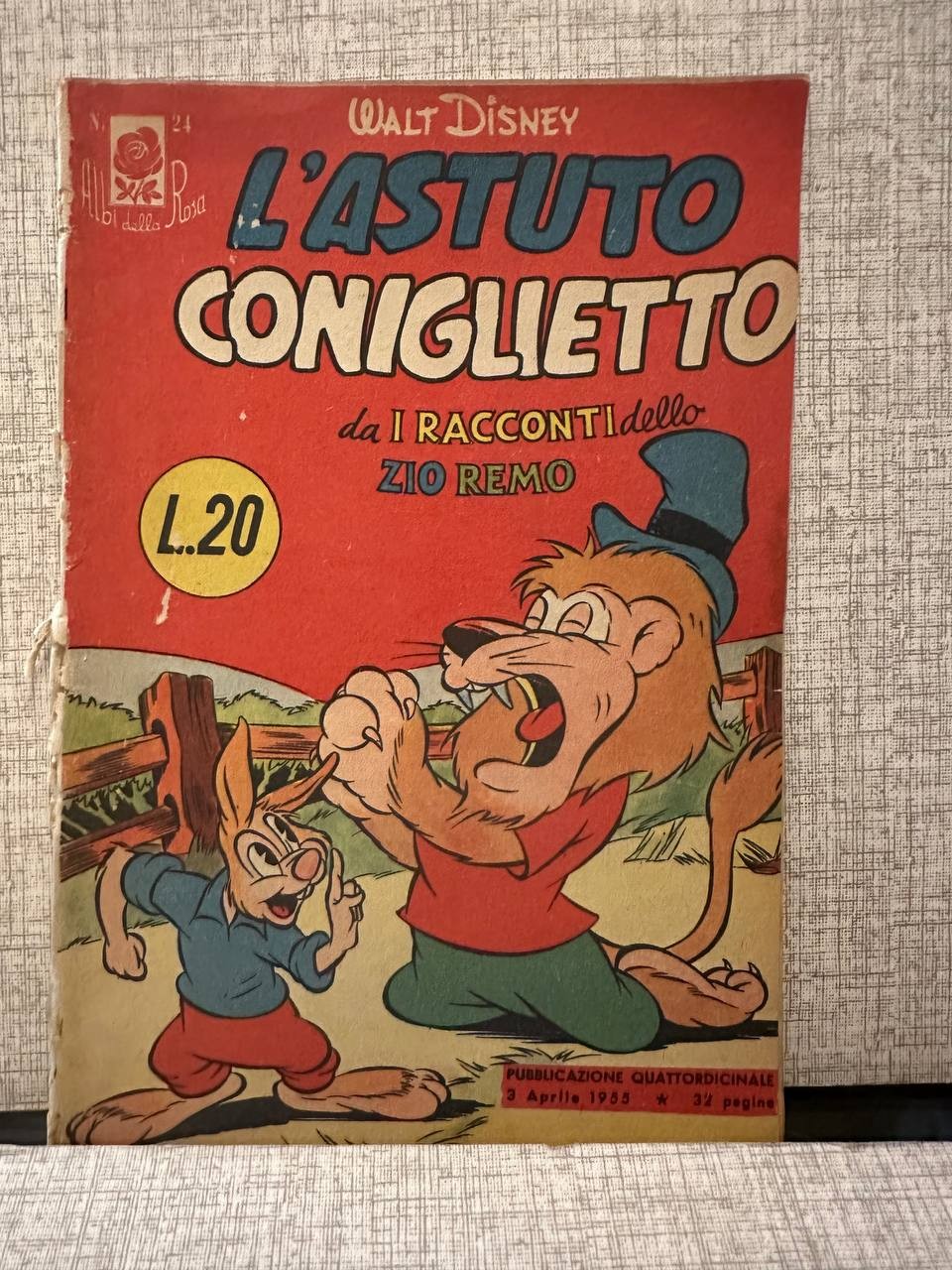 walt disney I RACCONTI DELLO ZIO REMO n.24 l'astuto conigletto fumetto