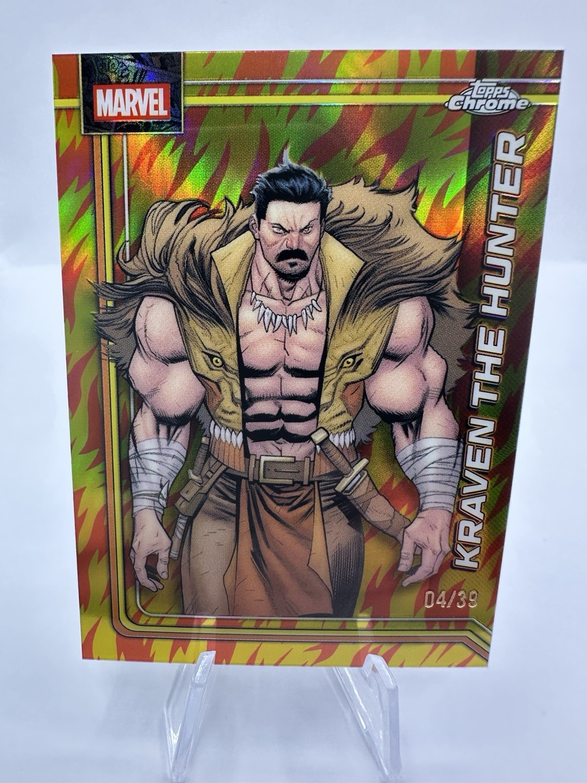 2026 Topps Chrome Marvel Comics Kraven Il Cacciatore Torcia Umana Rifrattore 4/39